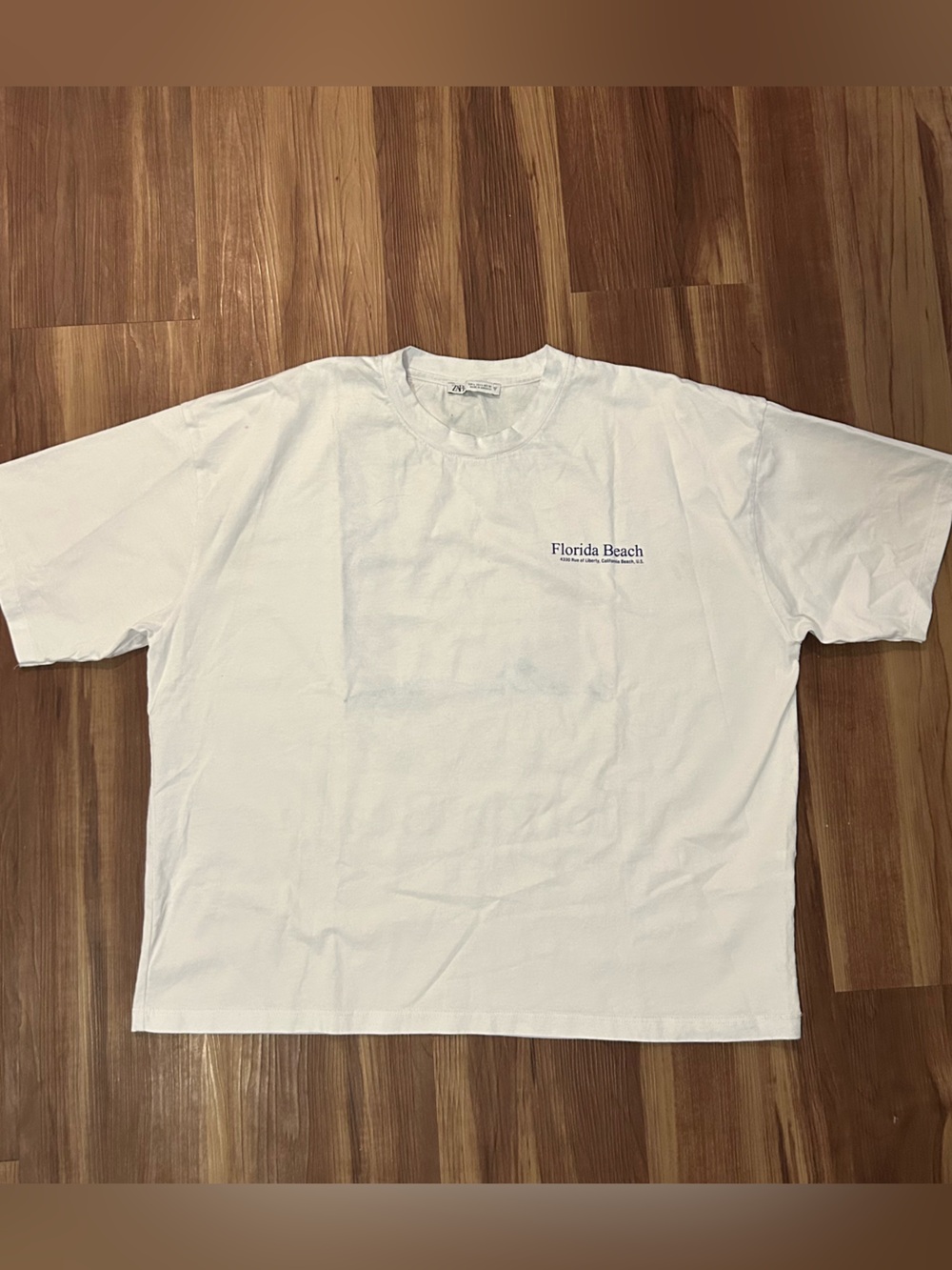 Florida Beach White Crew Neck T-Shirt